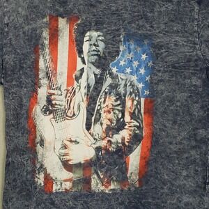 Karl Ferris Collection Jimmy Hendricks Psychedelic Photo Tee Shirt Blue Tie Dye